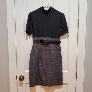 2 for 20$👈IZ Byer Black and Gray Plaid Dress